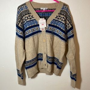 Uniqlo JW Anderson Scottish style button Sweater Tags still on Unworn
